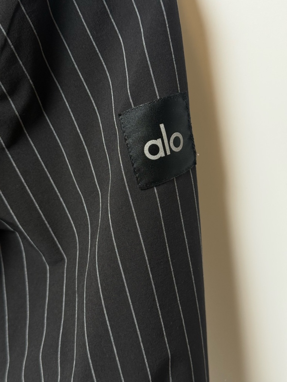 Alo Cropped Pinstripe Main Character Full Zip Jacket - Picture 5 of 5